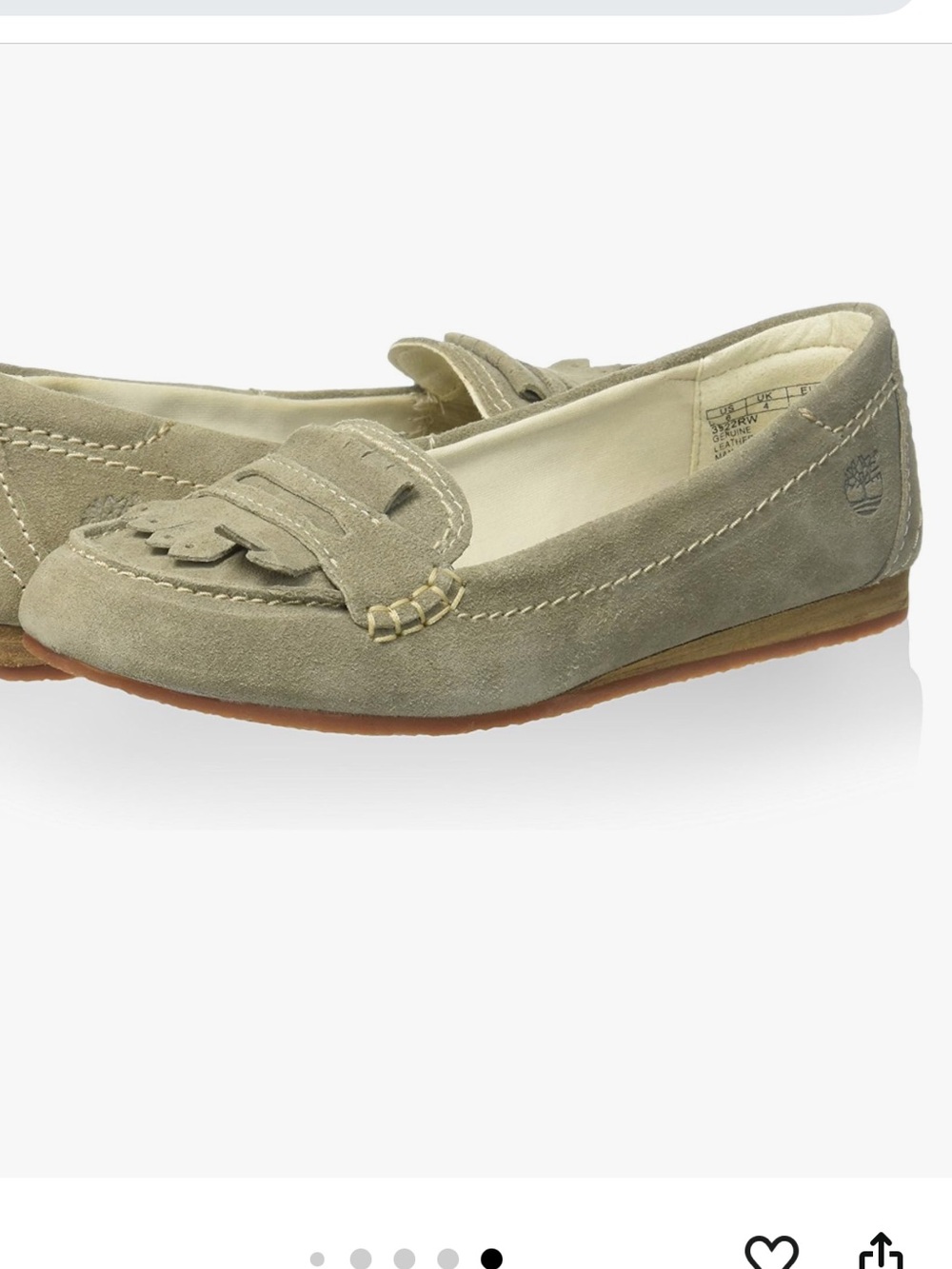 Timberland Beige Suede Penny Loafers